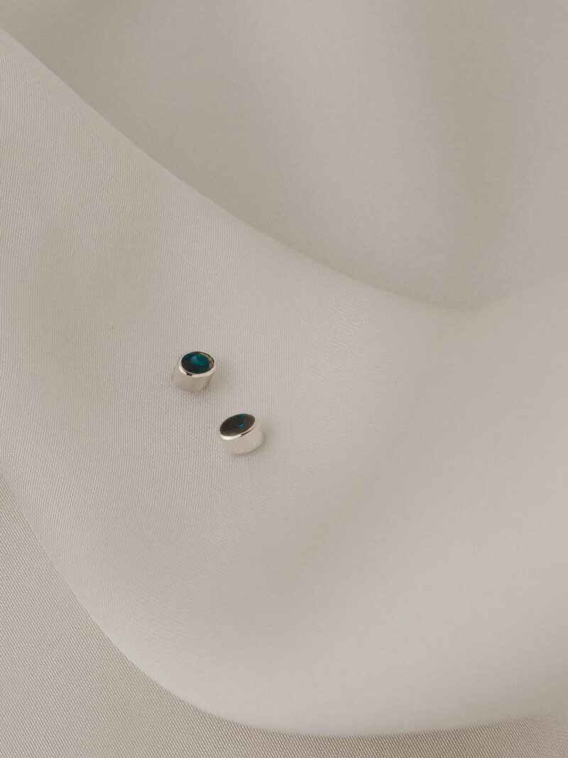 ARETES ZAFIRO AZUL OVAL - Image 2